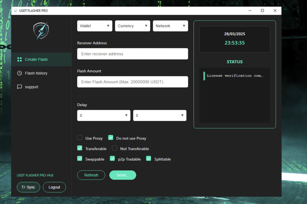 about flash usdt